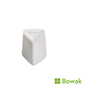 Genware Porcelain Triangular Pepper Pot 6cm/2.5" White