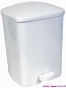 Pedal Bin Plastic 15 litre White