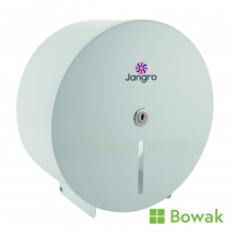 White Metal Mini Jumbo Toilet Roll Dispenser 10inch