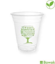 Vegware 96 PLA Clear Cold Cups 12oz Green