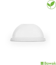 Vegware 96 PLA Domed Lid with Straw Hole