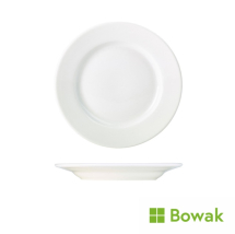 Genware Porcelain Classic Winged Plate 23cm/9inch White