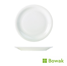Genware Porcelain Narrow Rim Plate 26cm/10.25inch White