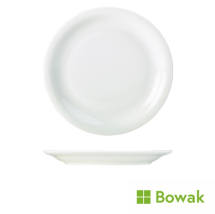 Genware Porcelain Narrow Rim Plate 28cm/11inch White