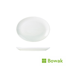 Genware Porcelain Oval Plate 21cm/8.25inch White
