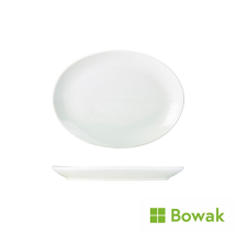 Genware Porcelain Oval Plate 24cm/9.5inch White