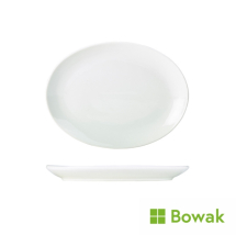 Genware Porcelain Oval Plate 28cm/11inch White