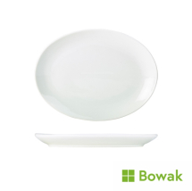 Genware Porcelain Oval Plate 31cm/12.25inch White
