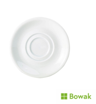 Saucer White Double Well 15cm Porcelain