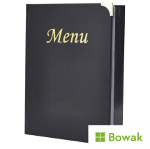 A5 Menu Holder Black 8 Pages
