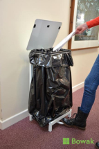 Waste Sack Holder with Blue Lid
