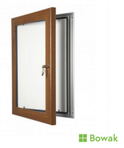 Display Case Dark Wood A3 Lockable