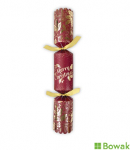 Burgundy & Gold Merry Xmas Crackers 14inch