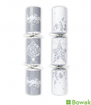White & Silver Tree & Present Crackers 10inch