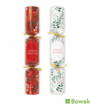 Red & Gold Traditional Holly Crackers 10inch